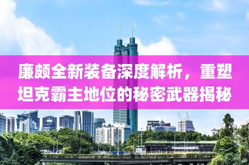 廉颇全新装备深度解析，重塑坦克霸主地位的秘密武器揭秘