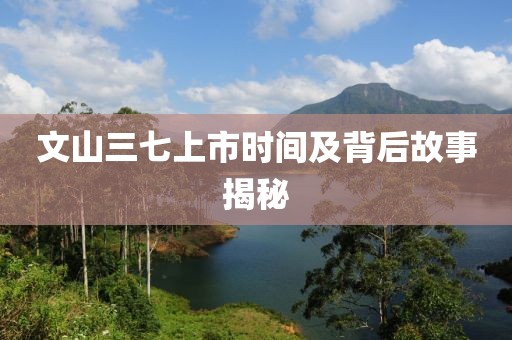 文山三七上市时间及背后故事揭秘