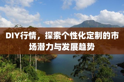 DIY行情，探索个性化定制的市场潜力与发展趋势