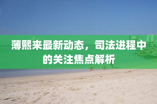 薄熙来最新动态，司法进程中的关注焦点解析
