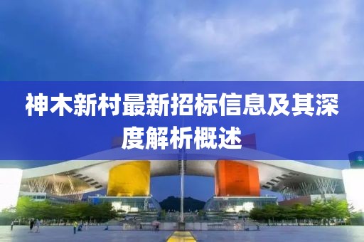 神木新村最新招标信息及其深度解析概述