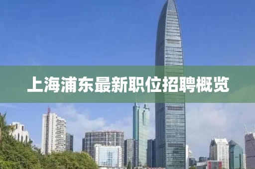 上海浦东最新职位招聘概览