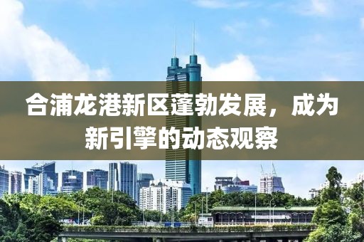 合浦龙港新区蓬勃发展，成为新引擎的动态观察