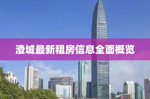 澄城最新租房信息全面概览