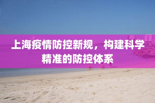 上海疫情防控新规，构建科学精准的防控体系