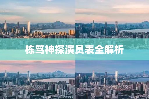 栋笃神探演员表全解析