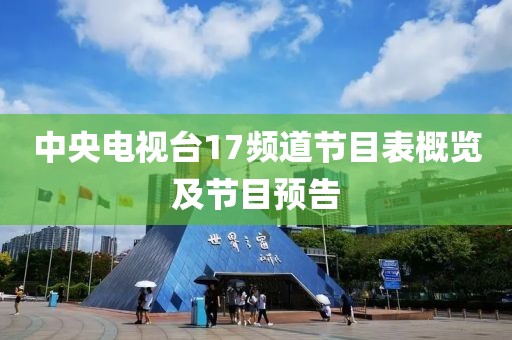 中央电视台17频道节目表概览及节目预告