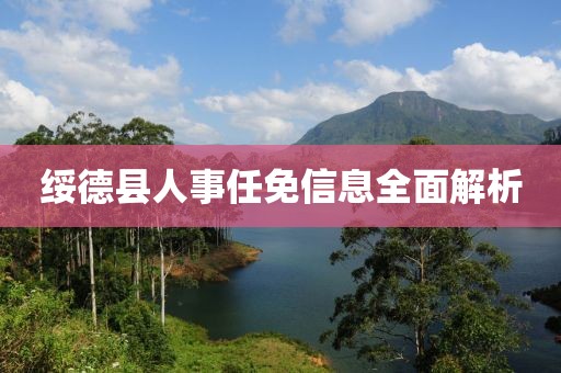 绥德县人事任免信息全面解析