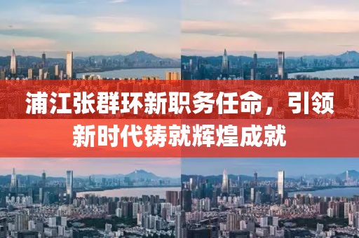 浦江张群环新职务任命，引领新时代铸就辉煌成就