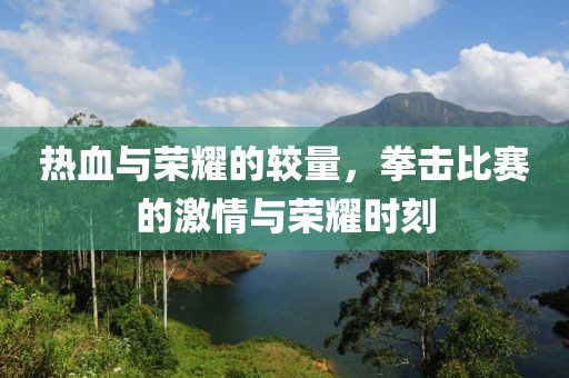 热血与荣耀的较量，拳击比赛的激情与荣耀时刻