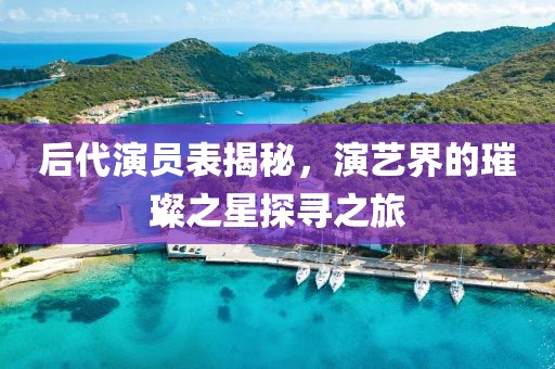 后代演员表揭秘，演艺界的璀璨之星探寻之旅