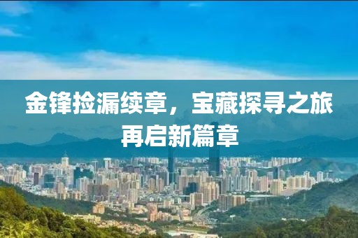 金锋捡漏续章，宝藏探寻之旅再启新篇章