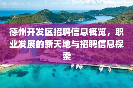 德州开发区招聘信息概览，职业发展的新天地与招聘信息探索