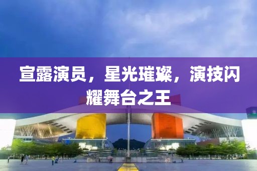 宣露演员，星光璀璨，演技闪耀舞台之王