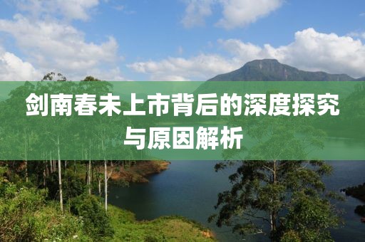 剑南春未上市背后的深度探究与原因解析