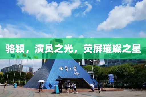 骆颖，演员之光，荧屏璀璨之星