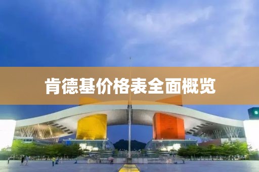 肯德基价格表全面概览