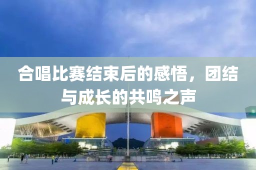 合唱比赛结束后的感悟，团结与成长的共鸣之声