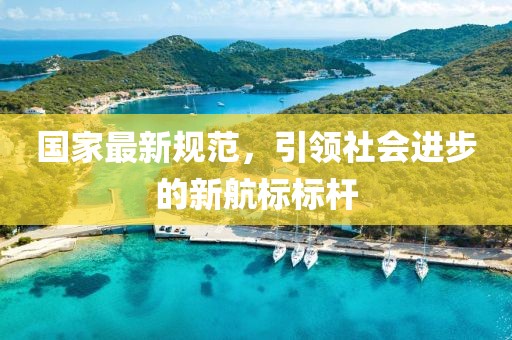 国家最新规范，引领社会进步的新航标标杆