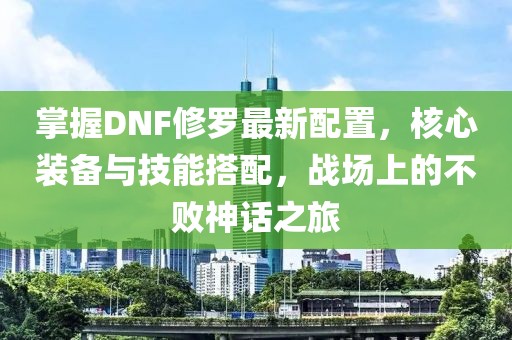 掌握DNF修罗最新配置，核心装备与技能搭配，战场上的不败神话之旅