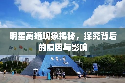 明星离婚现象揭秘，探究背后的原因与影响