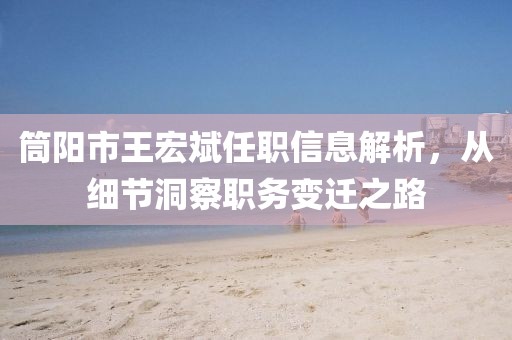 筒阳市王宏斌任职信息解析，从细节洞察职务变迁之路