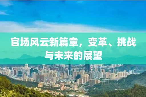 官场风云新篇章，变革、挑战与未来的展望