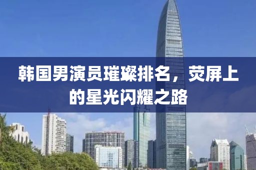 韩国男演员璀璨排名，荧屏上的星光闪耀之路