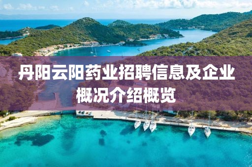 丹阳云阳药业招聘信息及企业概况介绍概览