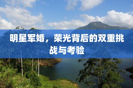 明星军婚，荣光背后的双重挑战与考验