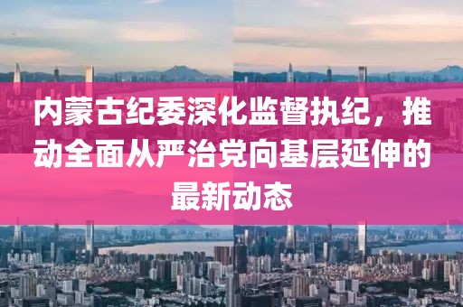 内蒙古纪委深化监督执纪，推动全面从严治党向基层延伸的最新动态