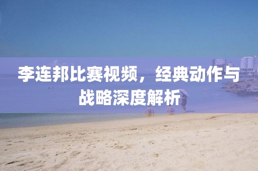 李连邦比赛视频，经典动作与战略深度解析