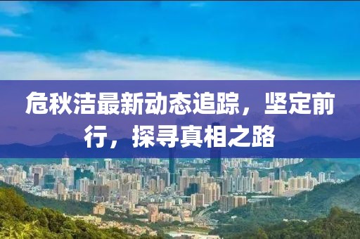 危秋洁最新动态追踪，坚定前行，探寻真相之路