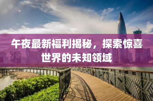 午夜最新福利揭秘，探索惊喜世界的未知领域