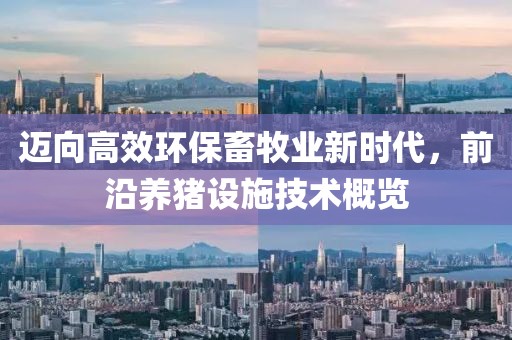 迈向高效环保畜牧业新时代，前沿养猪设施技术概览