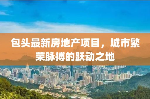 包头最新房地产项目，城市繁荣脉搏的跃动之地