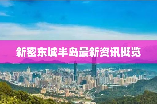 新密东城半岛最新资讯概览
