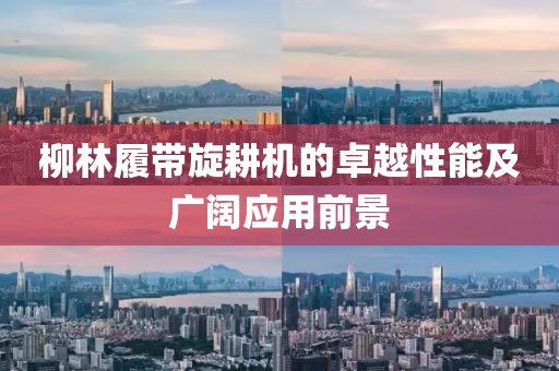 柳林履带旋耕机的卓越性能及广阔应用前景