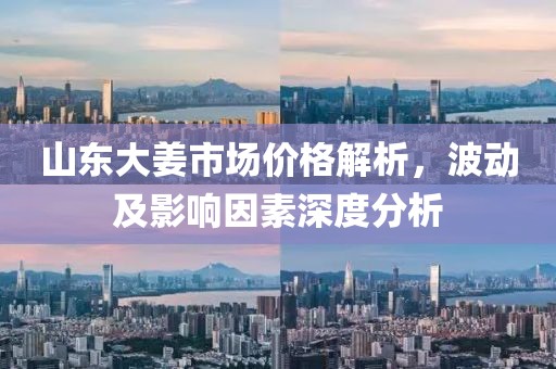 山东大姜市场价格解析，波动及影响因素深度分析