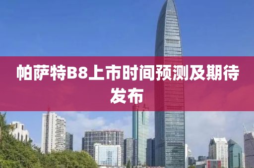 帕萨特B8上市时间预测及期待发布