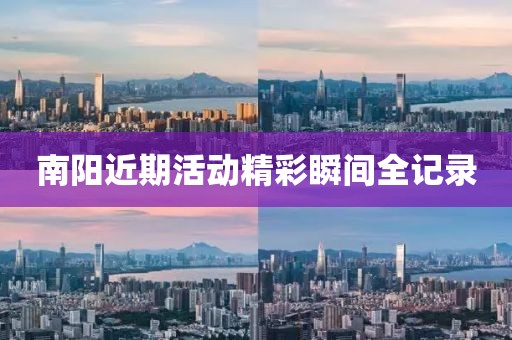 南阳近期活动精彩瞬间全记录