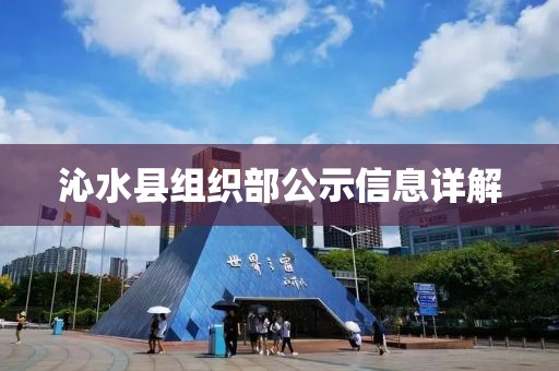 沁水县组织部公示信息详解
