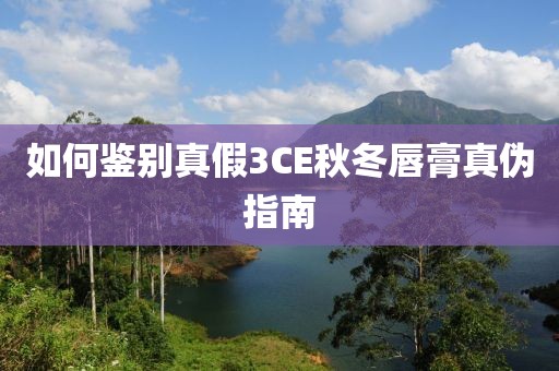如何鉴别真假3CE秋冬唇膏真伪指南