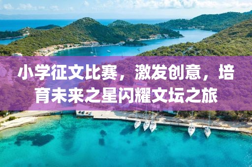 小学征文比赛，激发创意，培育未来之星闪耀文坛之旅