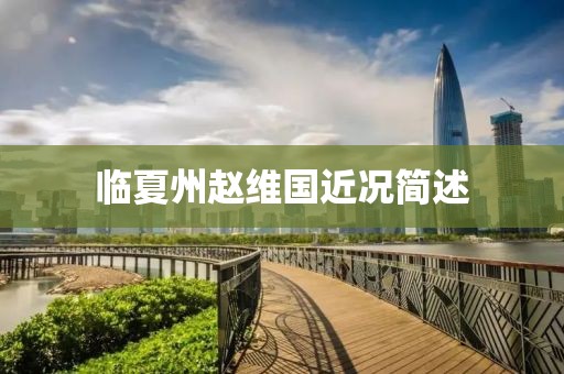 临夏州赵维国近况简述