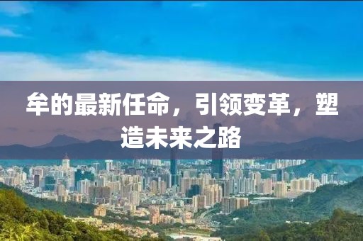 牟的最新任命，引领变革，塑造未来之路