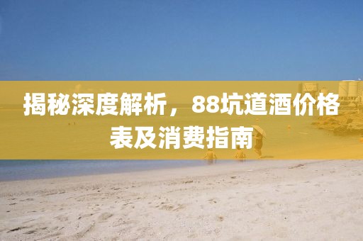 揭秘深度解析，88坑道酒价格表及消费指南