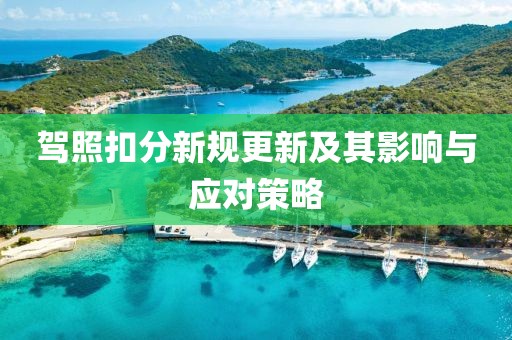 驾照扣分新规更新及其影响与应对策略