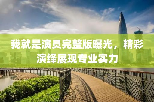 我就是演员完整版曝光，精彩演绎展现专业实力
