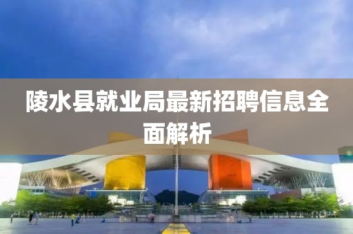 陵水县就业局最新招聘信息全面解析